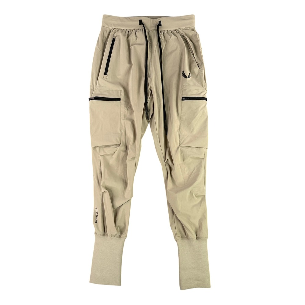 ASRV Tetra-Lite Cargo Joggers Mens XS Khaki Tan Techwear Athletic Pants